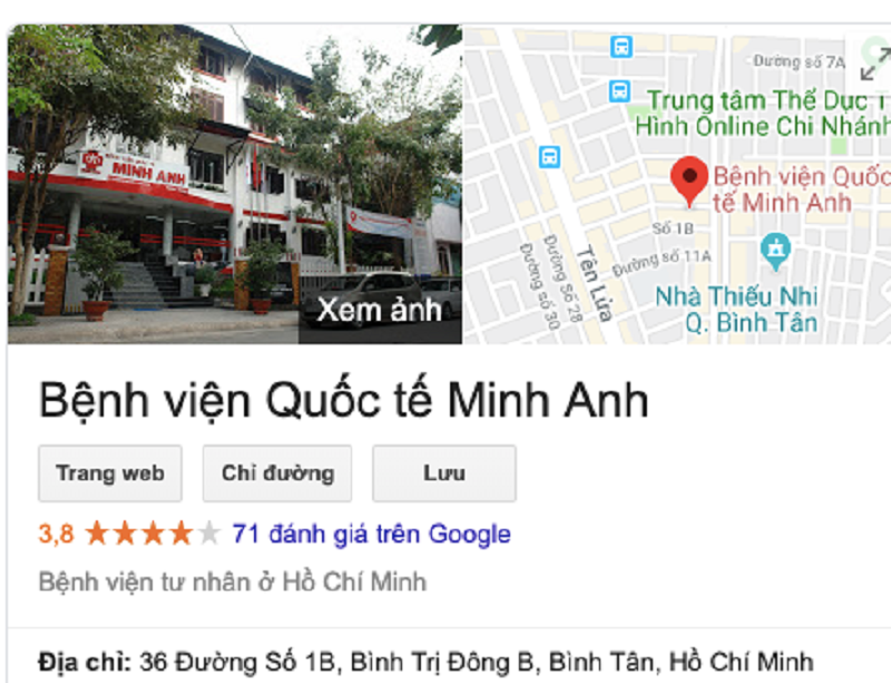 Thông tin liên hệ bệnh viện