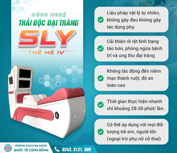 Công nghệ trị liệu thải độc đại tràng SLY thế hệ 4