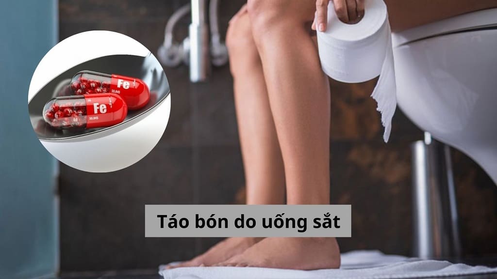 Táo bón do uống sắt